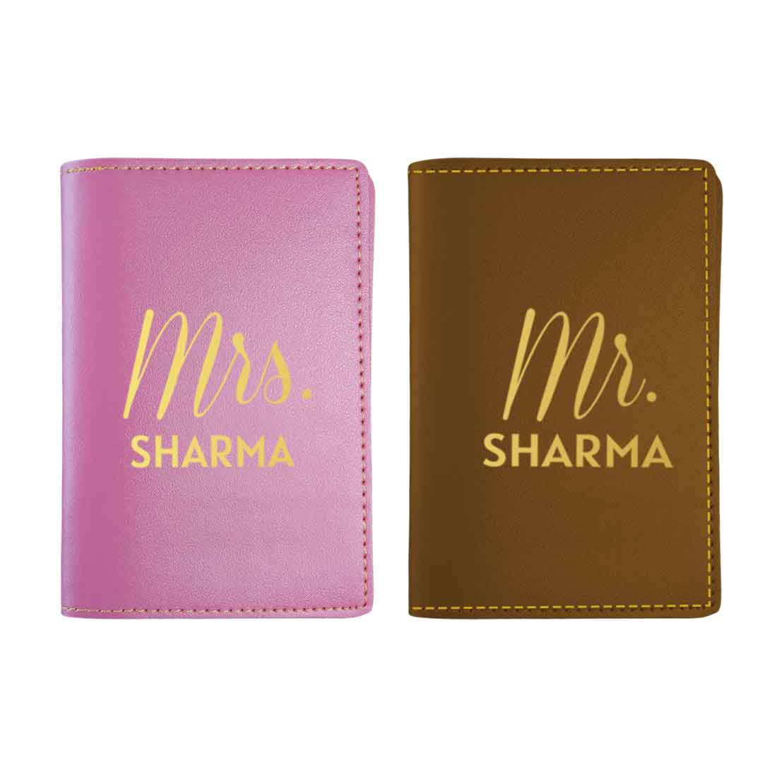 Personalized Couple Passport Covers Mr & Mrs Travel Document Holders - Image 10
