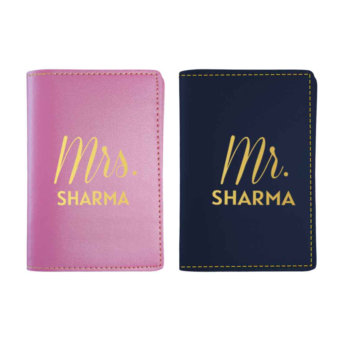 Personalized Couple Passport Covers Mr & Mrs Travel Document Holders - Image 2