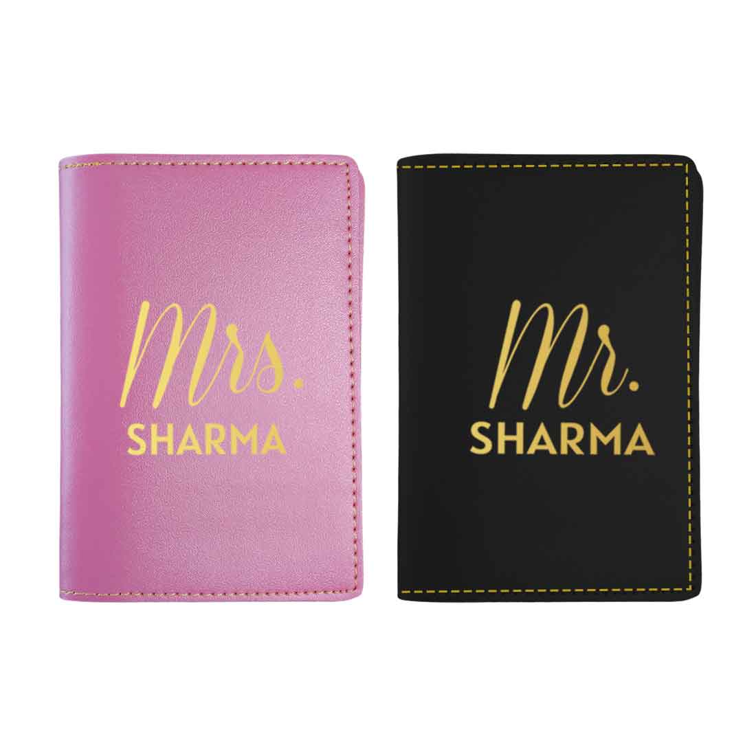 Personalized Couple Passport Covers Mr & Mrs Travel Document Holders - Image 6