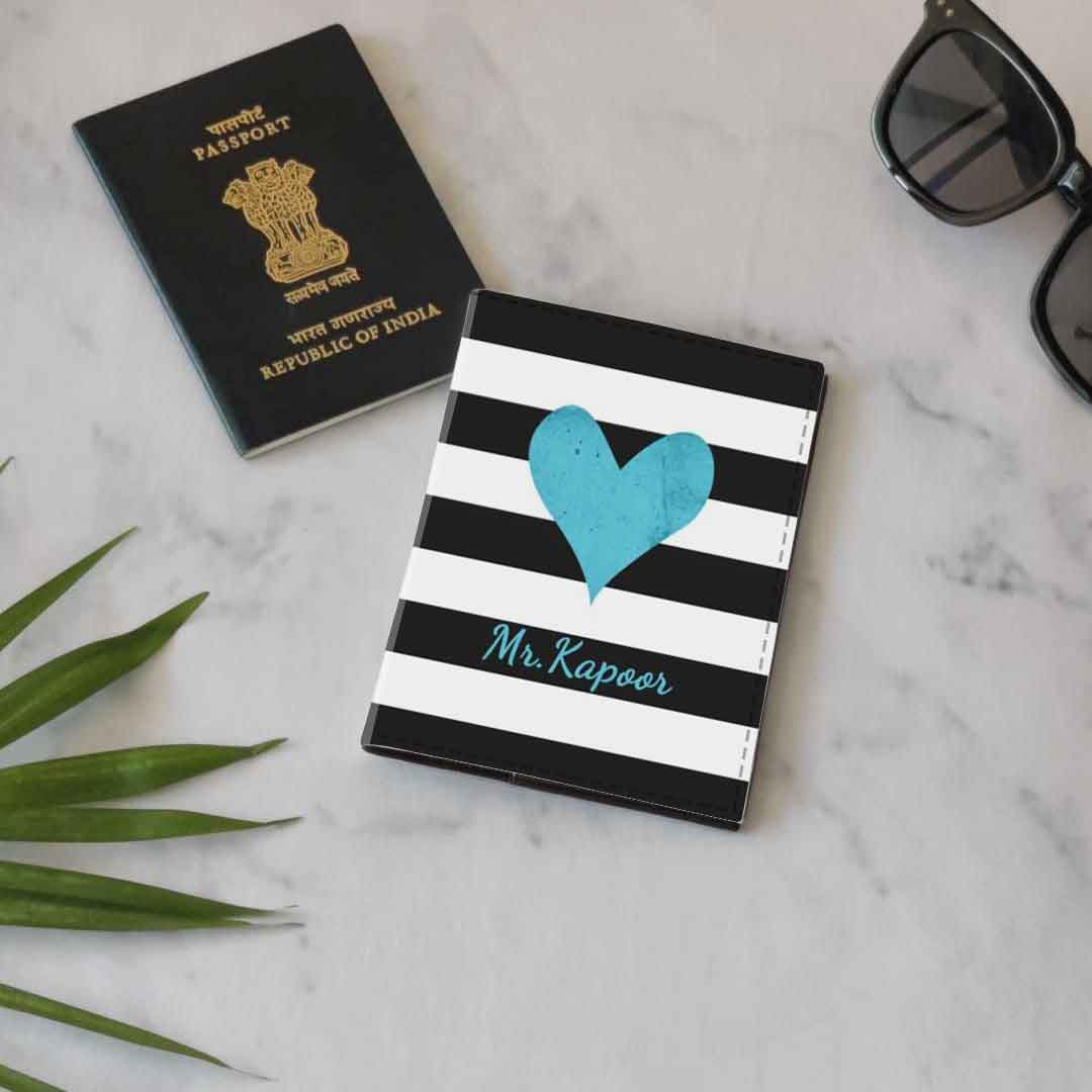Personalized Couple Passport Cover Luggage Tag Gift Box- Mr Mrs Passport Sleeve and Bag Tag Set - Image 10