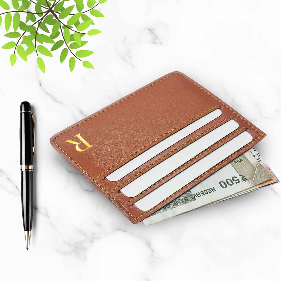 Personalized Debit Card Holder for Gents - Monogram - Image 2