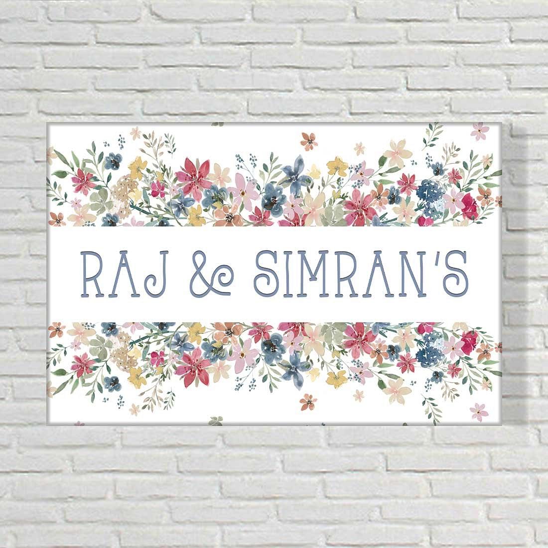 Couples Custom Door Name Plate - Couples Home