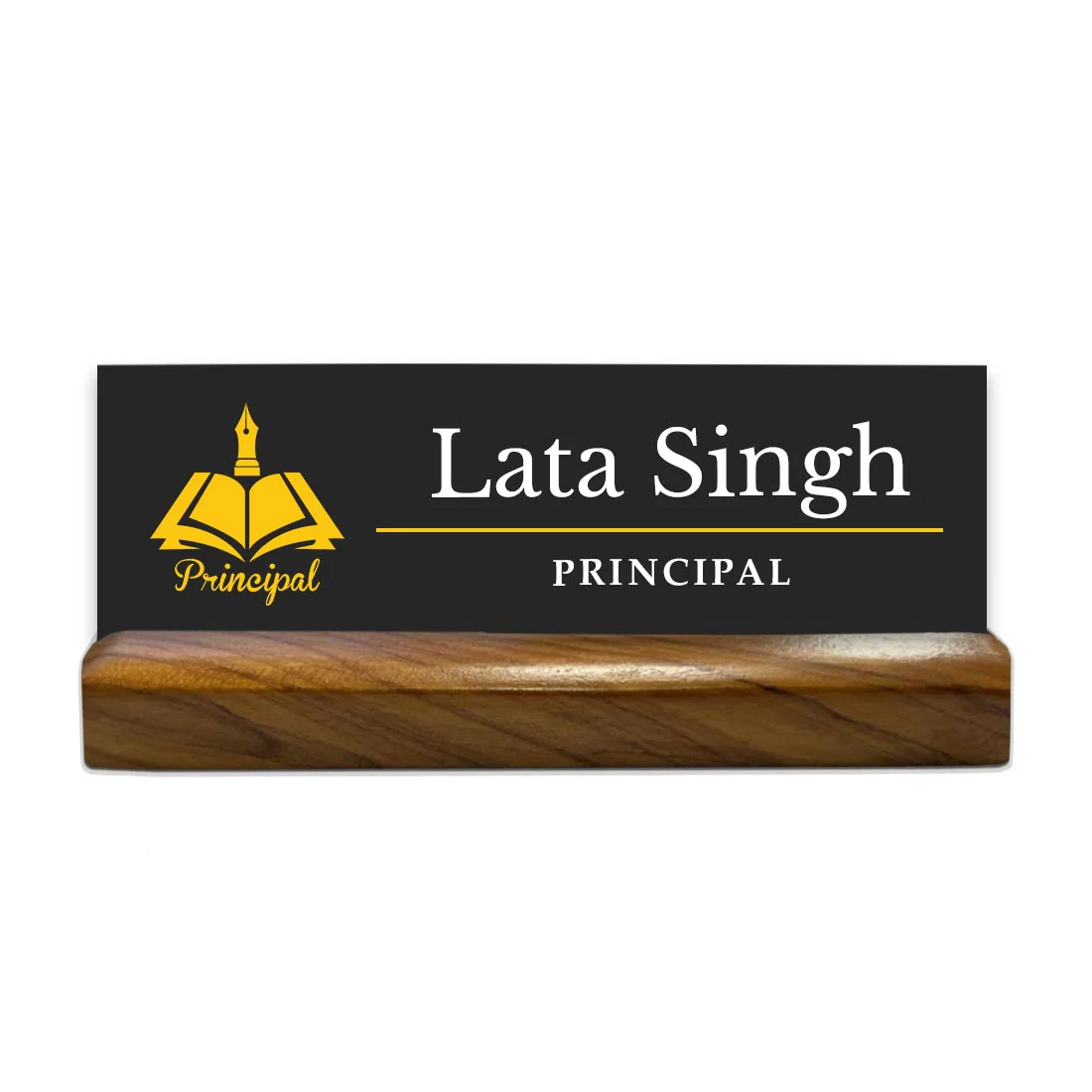 Principal Office Name Plate with Wooden Stand for Principal Teachers - Image 5