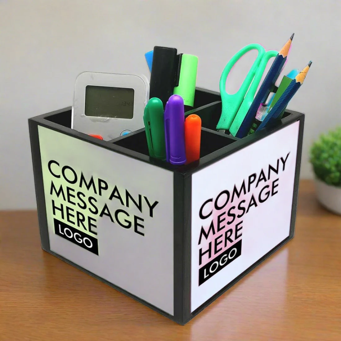 PERSONALIZED DESK ORGANIZER HOLDER - CORPORATE GIFT (ADD YOUR MESSAGE)