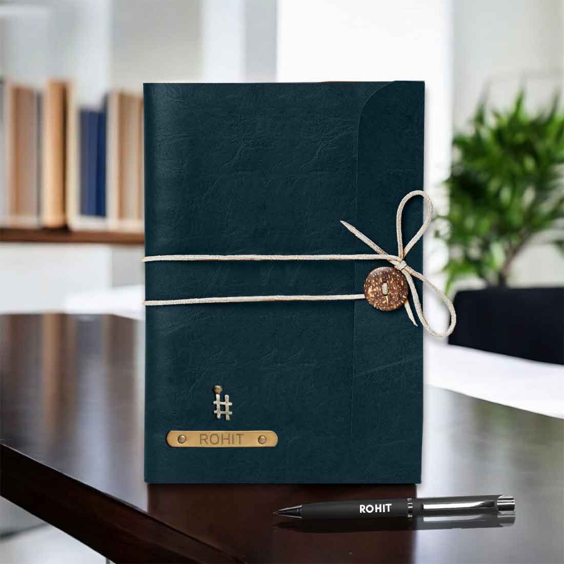 Personalized Diary with Pen and Charms - Premium PU Leather Diaries and Pen - Image 15