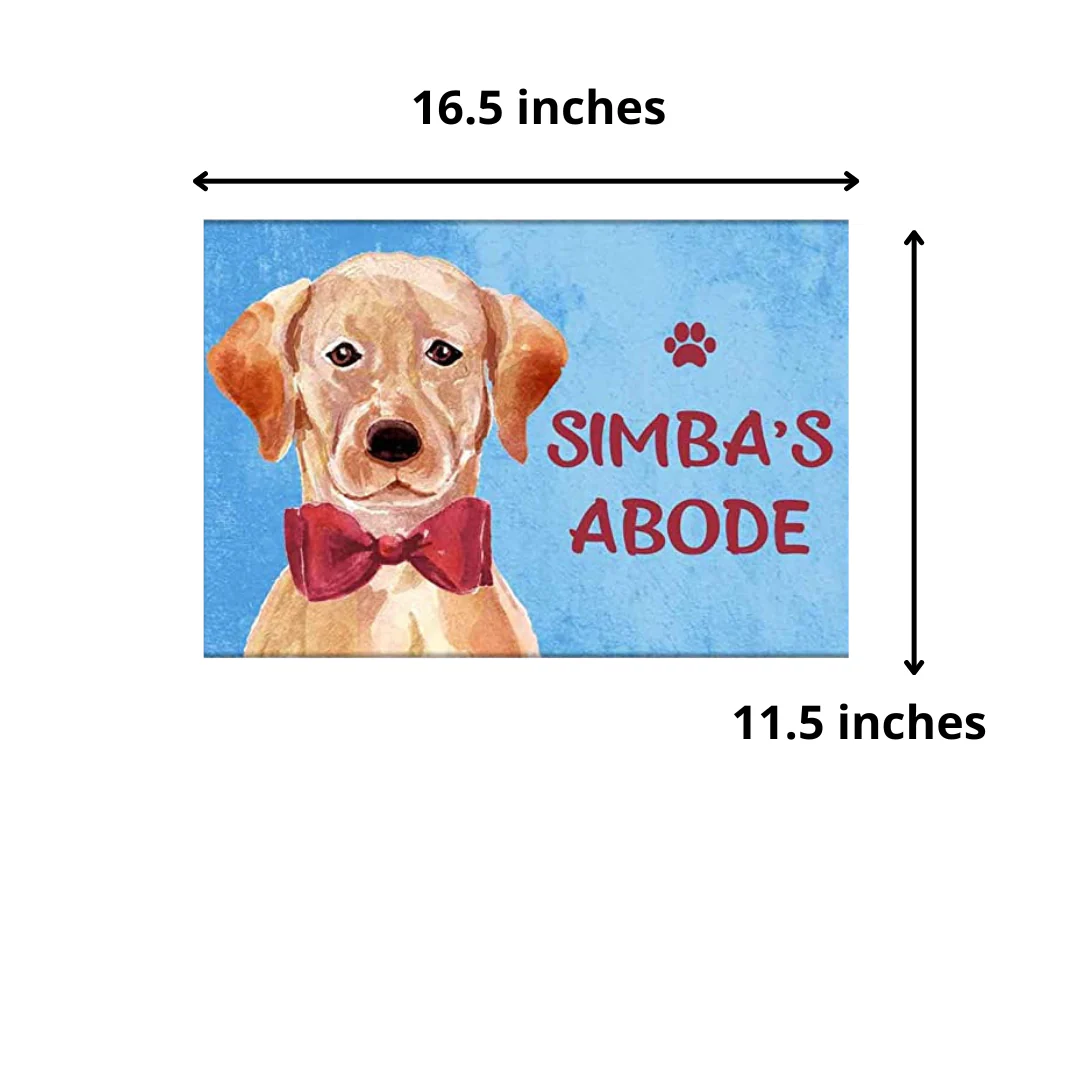 Personalized Dog Name Plate - Labrador Golden Retriever Red Tie - Image 8