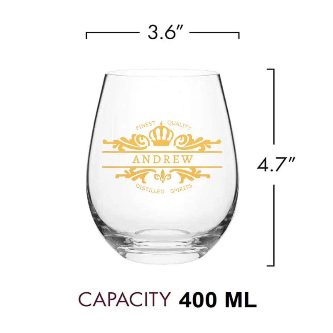 Personalized Drink Glass Custom Stemless Wine Whiskey Glasses - Add Name - Image 6