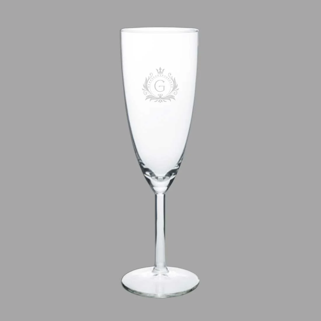 Personalized Engraved Champagne Flutes with Initial - Image 2