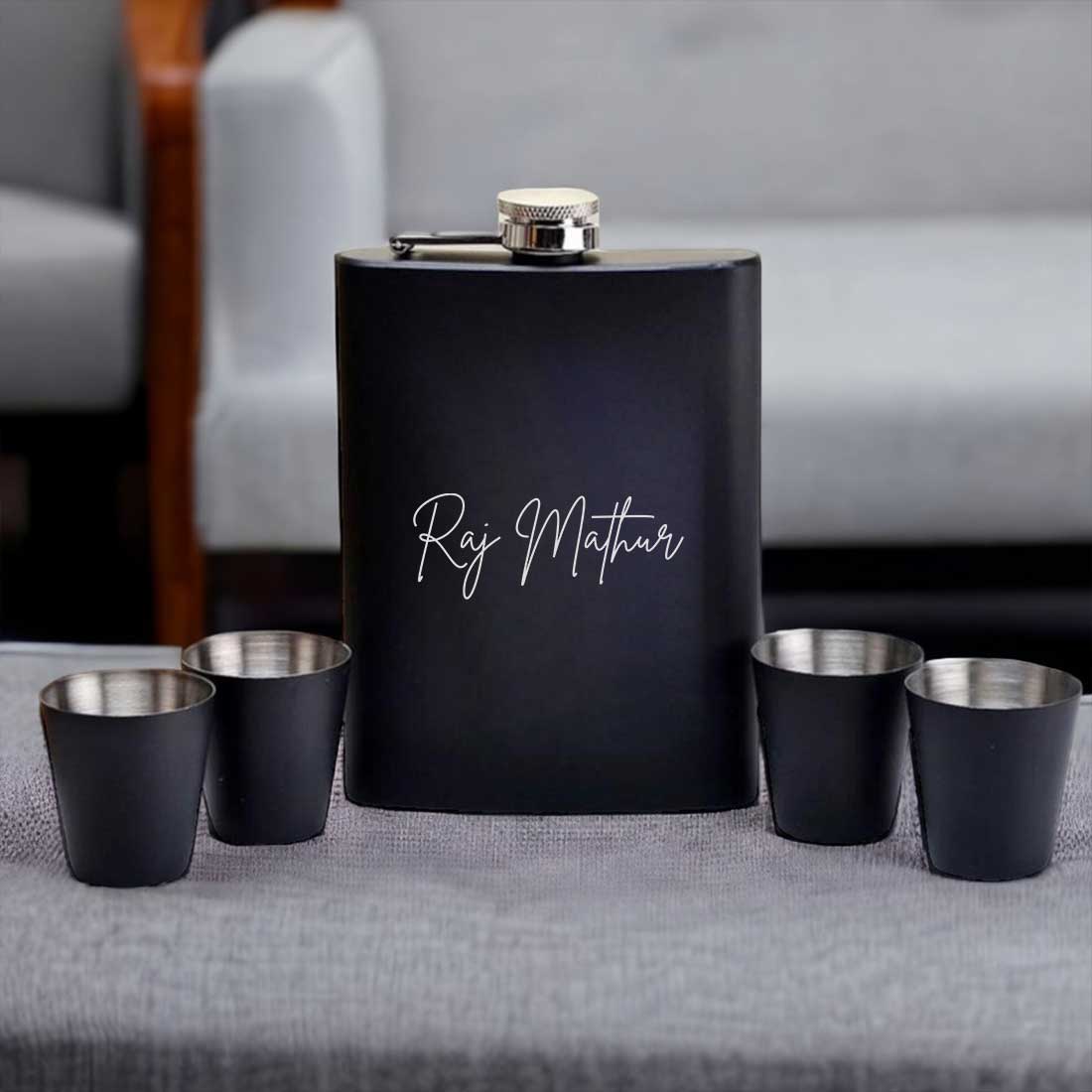 Personalized Engraved Stainless Steel Hip Flask for Gift Ideas - Add Name - Image 5