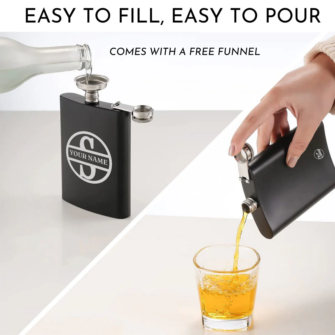 Personalized Engraved Hip Flask With Name - Add Name - Image 6