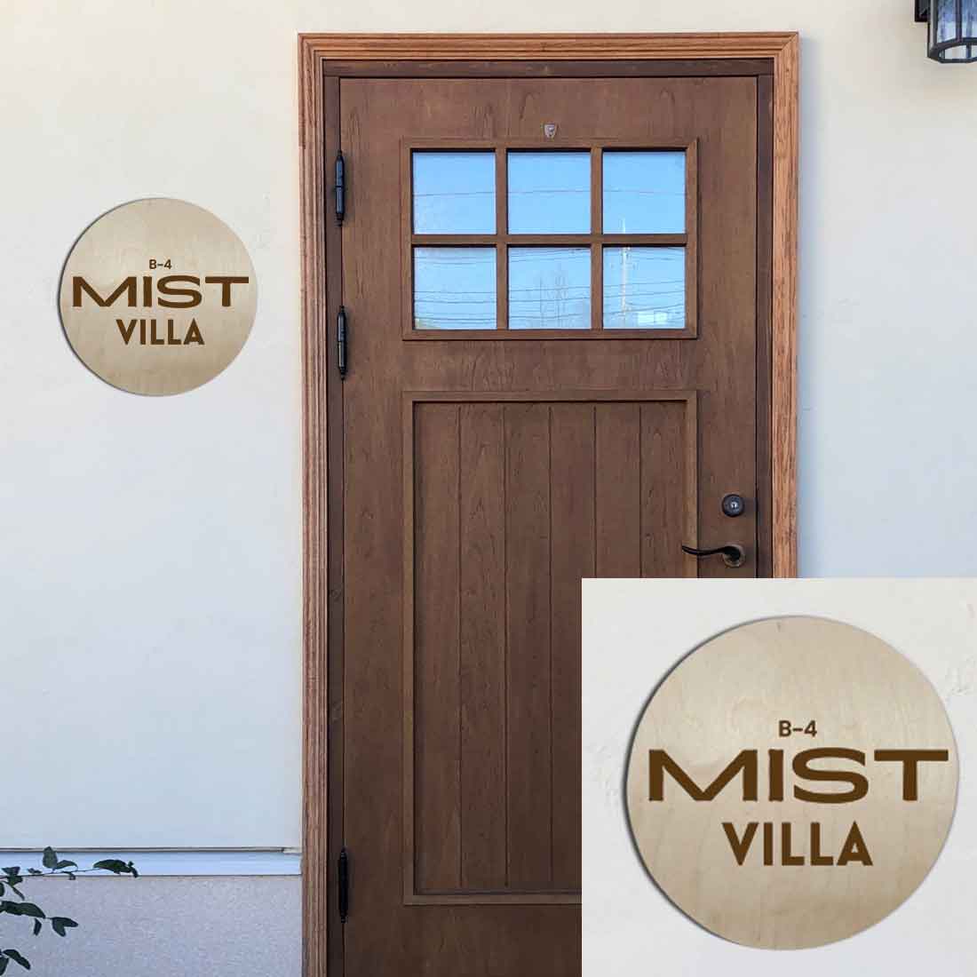 Personalized Round Engraved Name Plate for Home Flat Outdoor Name Board - Image 2