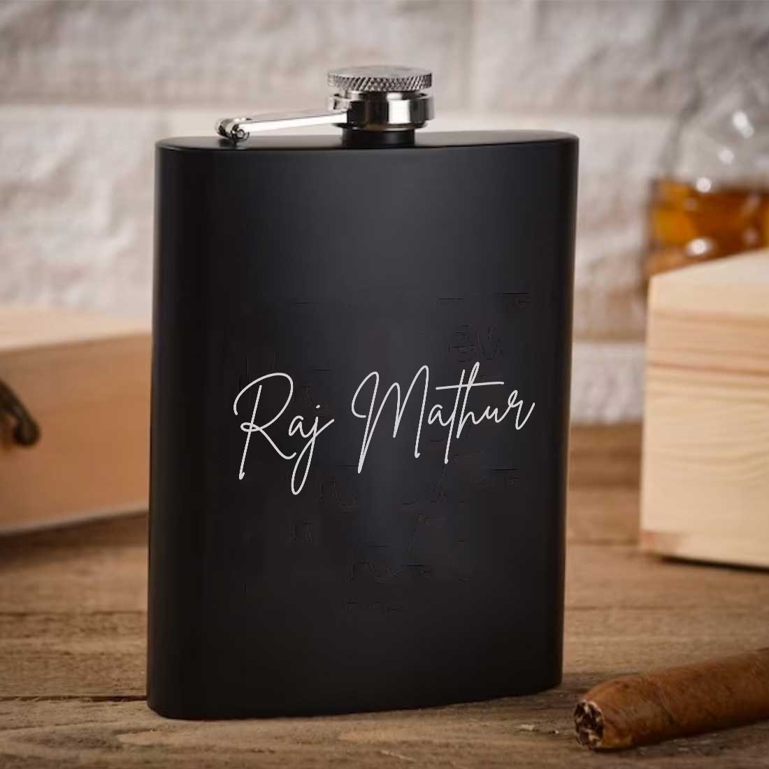 Personalized Engraved Stainless Steel Hip Flask Gift Ideas - Set of 2 - Image 4