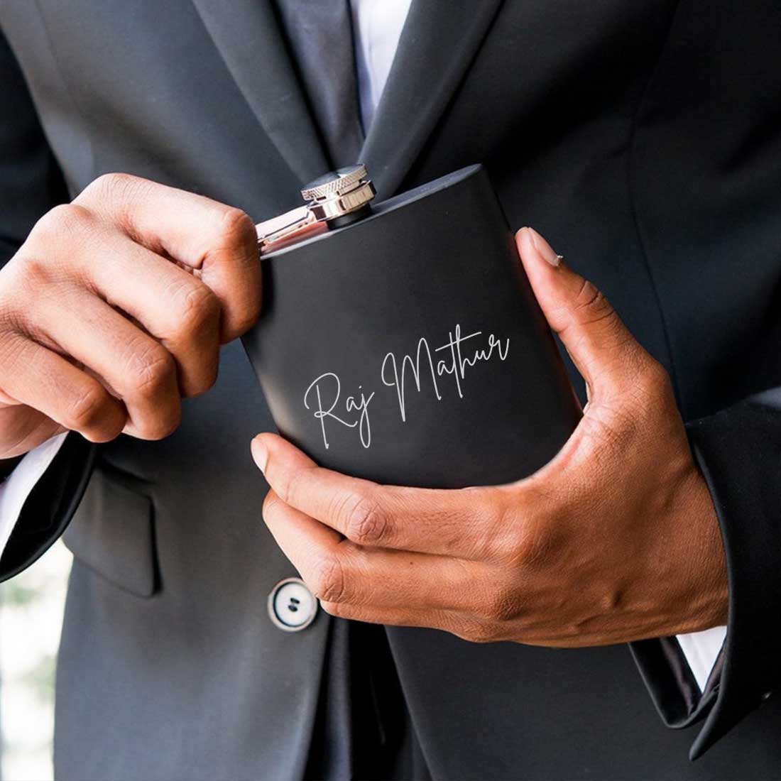 Personalized Engraved Stainless Steel Hip Flask Gift Ideas - Set of 2 - Image 9