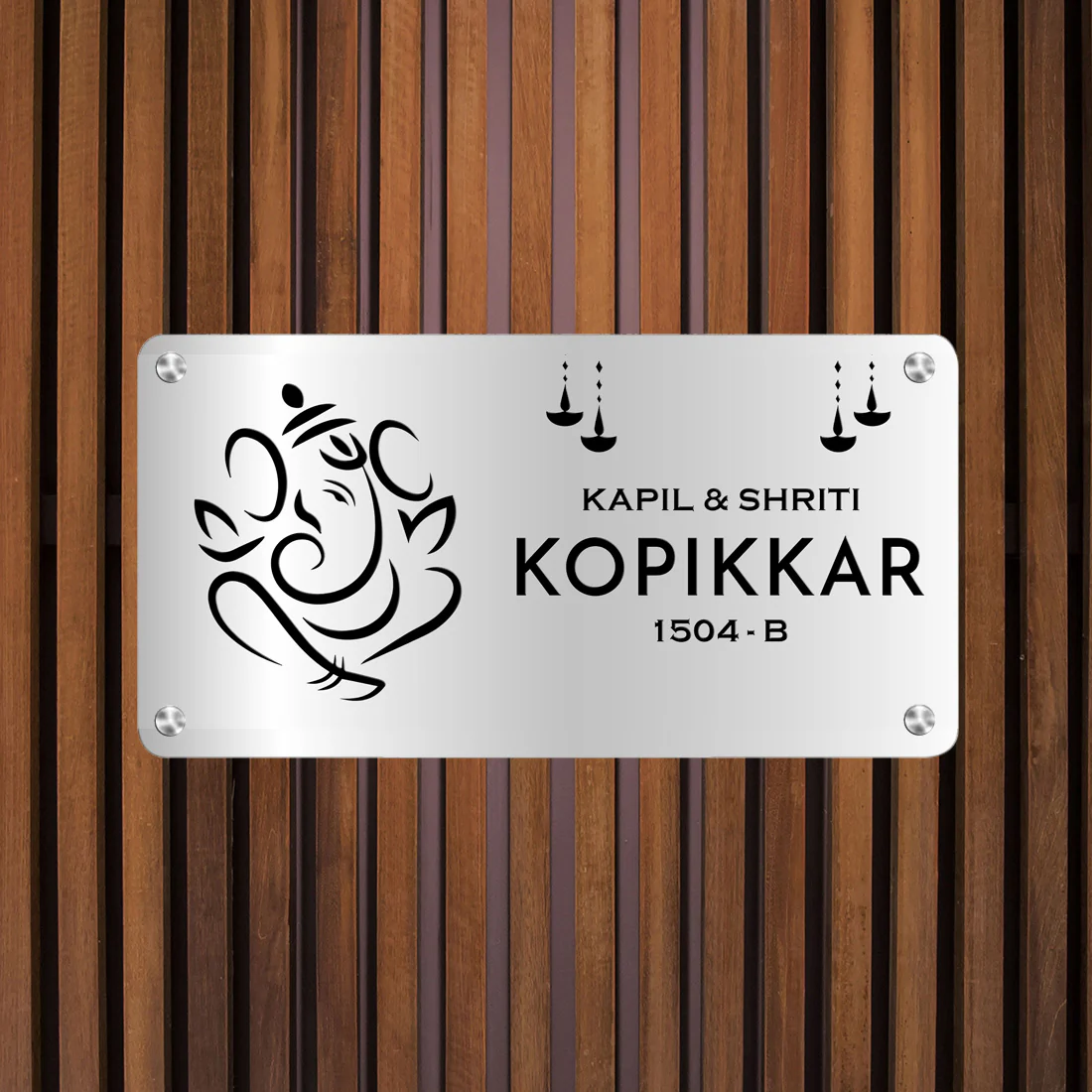 Personalized Name Plate Design with Ganesha-God Nameplate For Home Office Auspicious Nameplate - Image 3