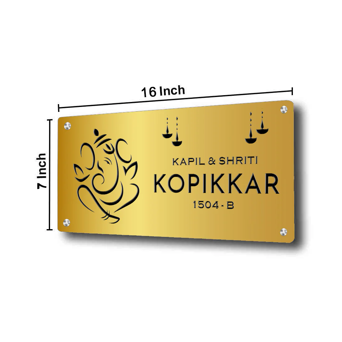 Personalized Name Plate Design with Ganesha-God Nameplate For Home Office Auspicious Nameplate - Image 5