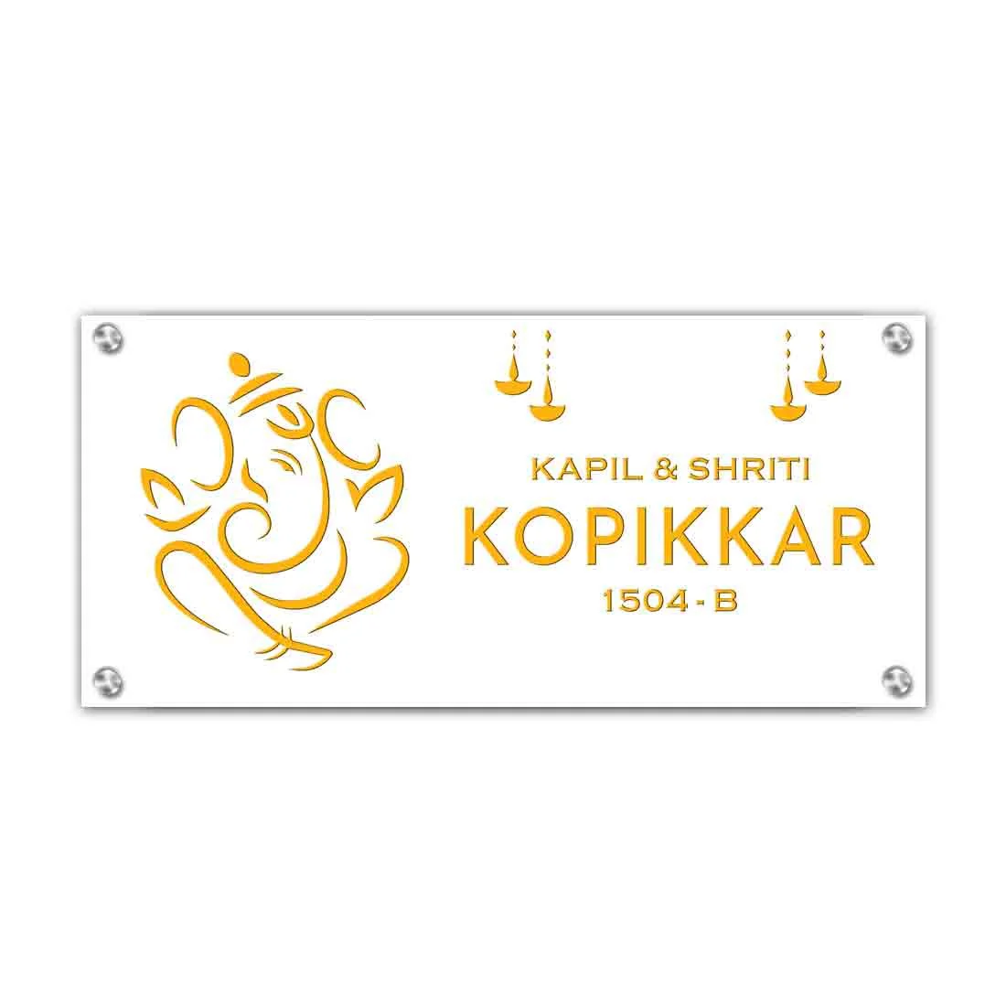 Personalized Name Plate Design with Ganesha-God Nameplate For Home Office Auspicious Nameplate - Image 8