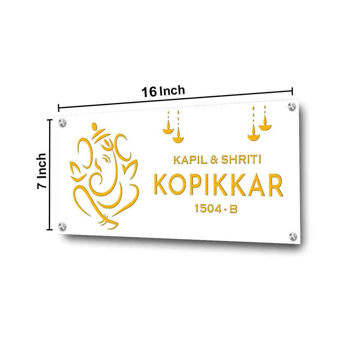 Personalized Name Plate Design with Ganesha-God Nameplate For Home Office Auspicious Nameplate - Image 9