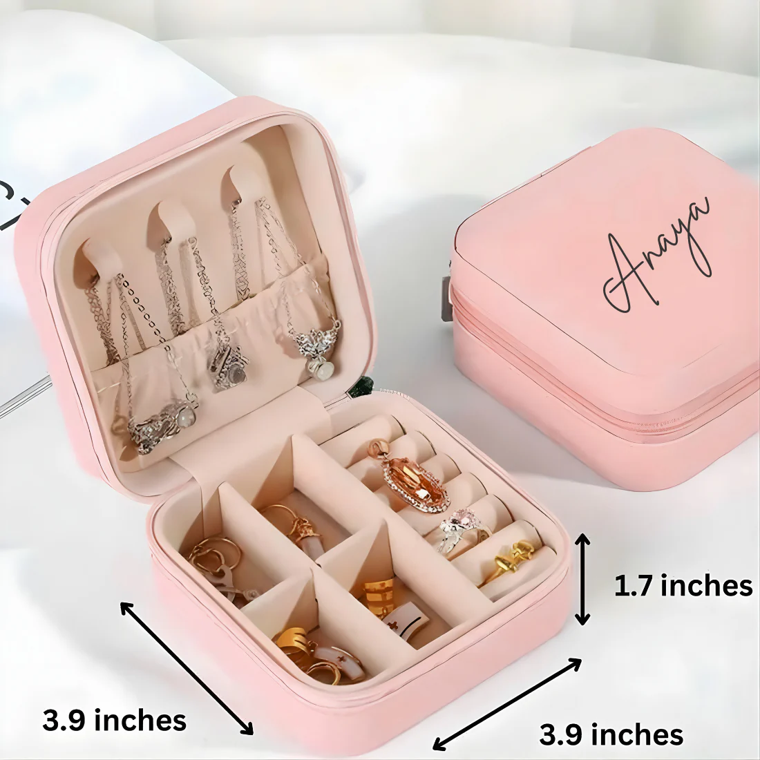 Personalized Gift Box for Women – Custom Name Vacuum Insulated Tumbler with Handle & Personalized Jewellery Box | Premium Birthday, Anniversary & Women’s Gift Set - Image 8