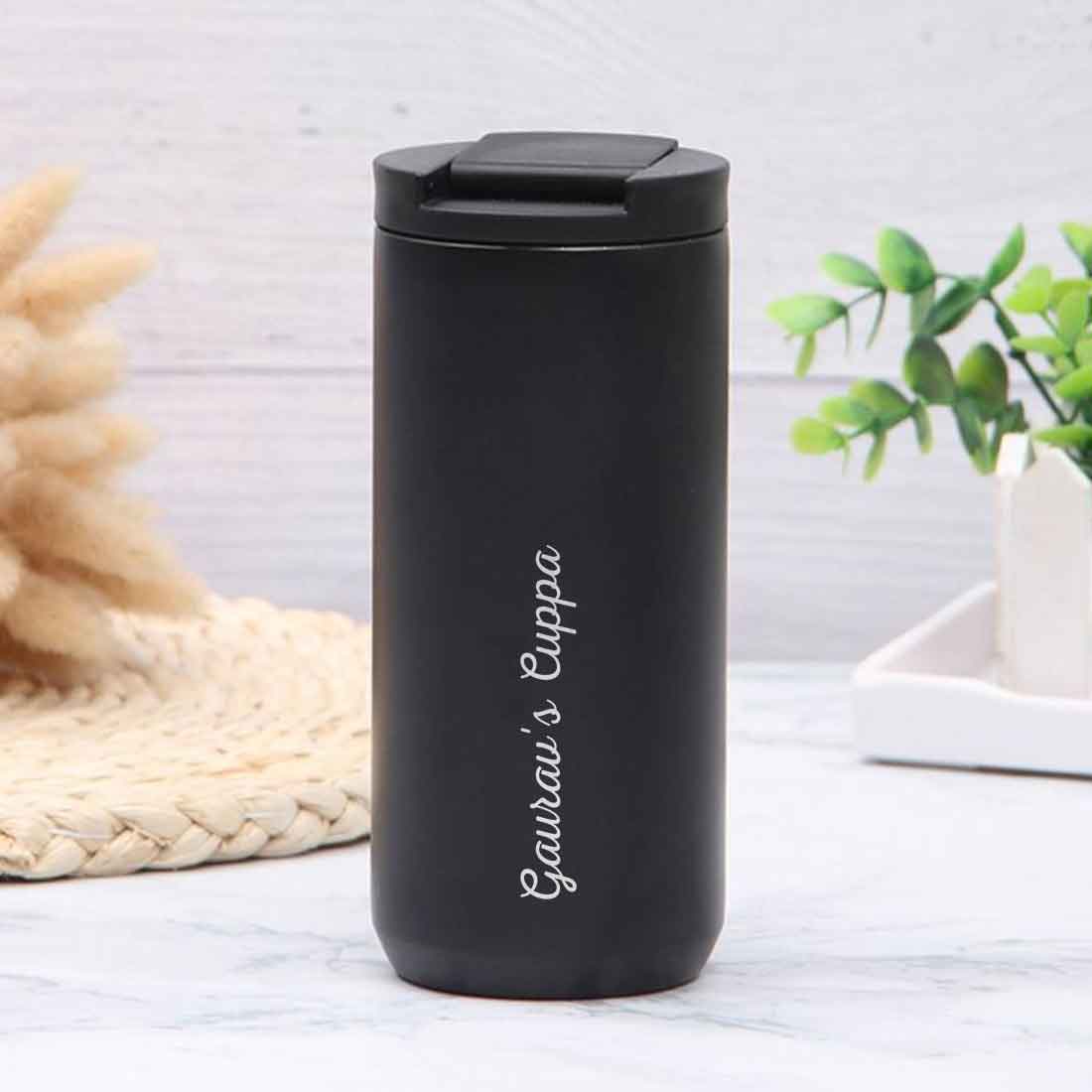 Personalized Gifts for Brother Raksha Bandhan Gift Set with Black PU Box, Custom Coffee Tumber, Personalized Pen, Passport Cover and Chocolates - Image 2