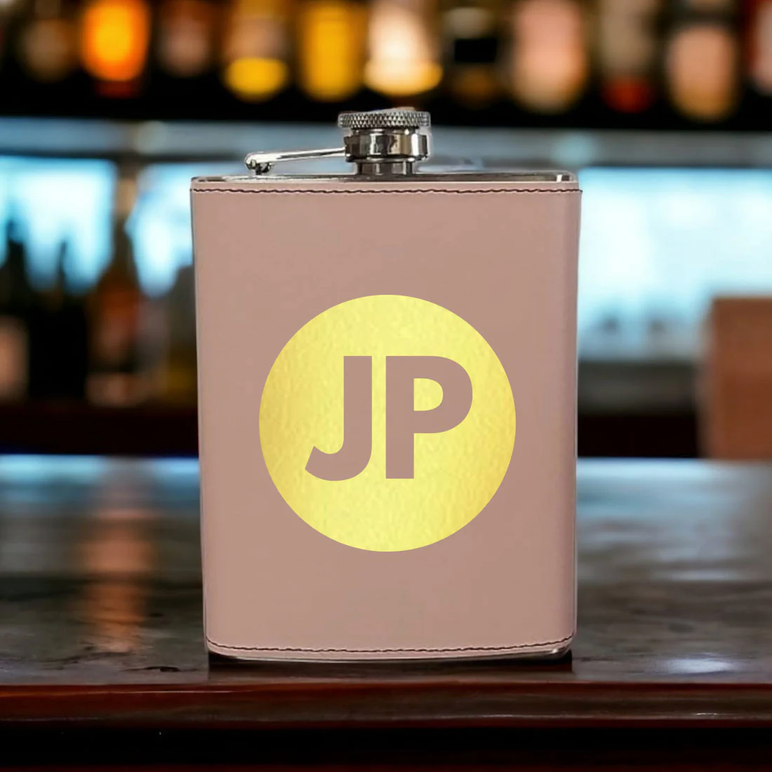 PU Leather Hip Flask With Name Personalized Gifts For Men