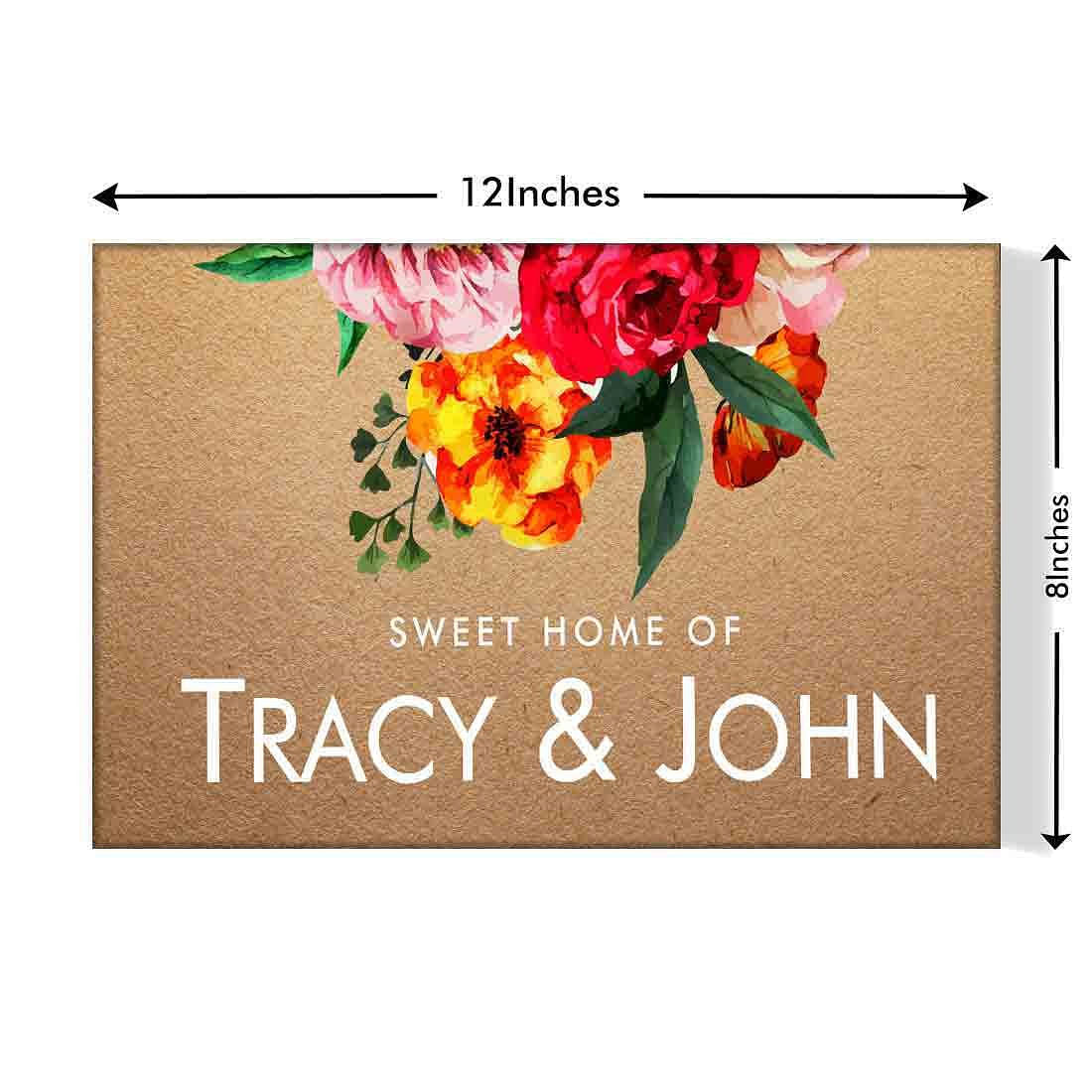 Floral Personalized Nameplate for Door -Red Roses - Image 5