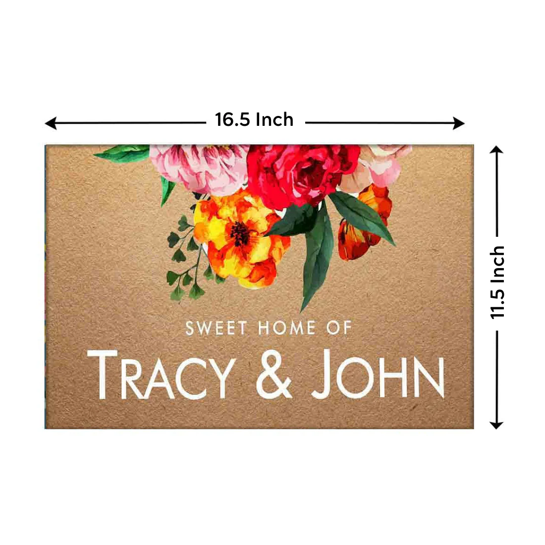 Floral Personalized Nameplate for Door -Red Roses - Image 8