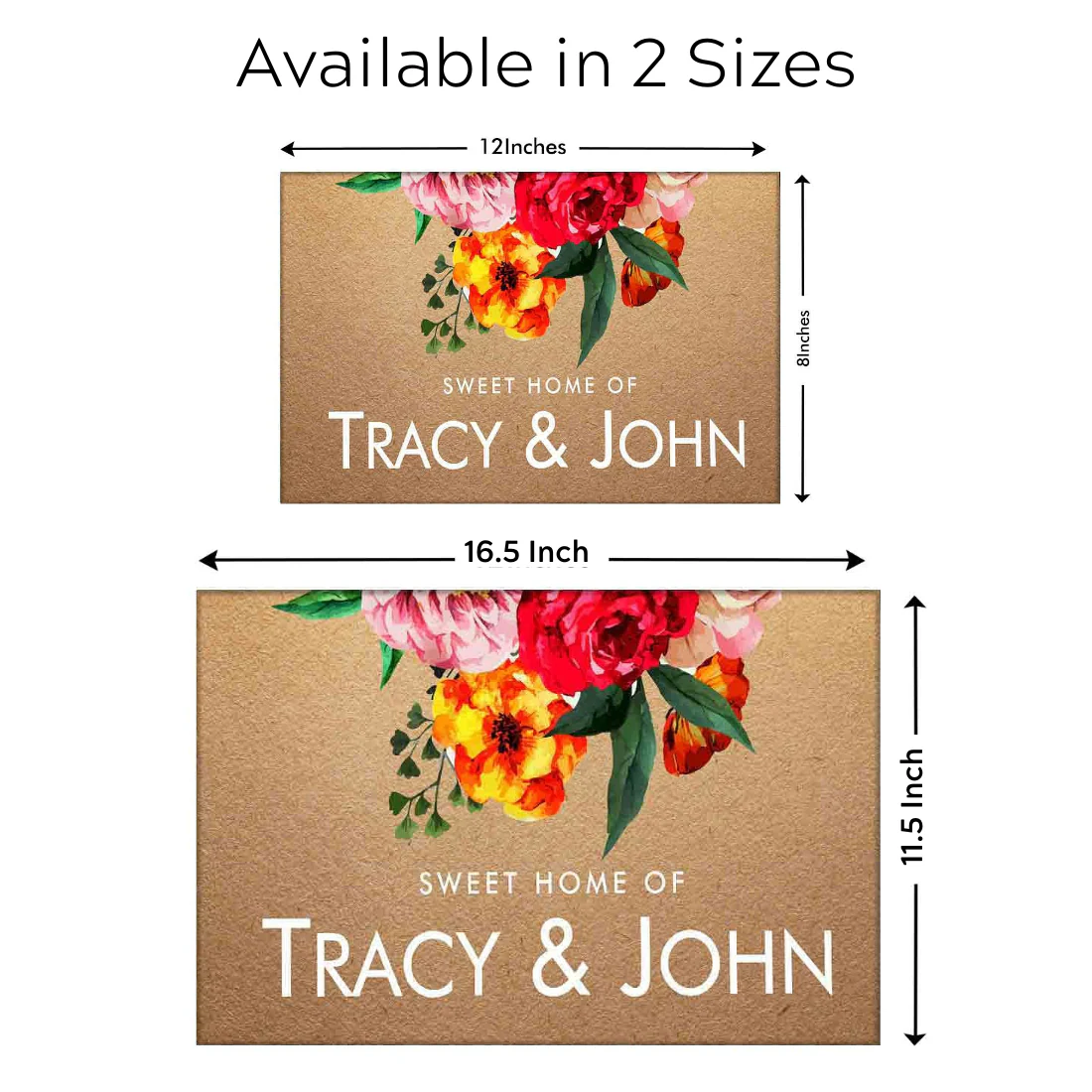 Floral Personalized Nameplate for Door -Red Roses - Image 9