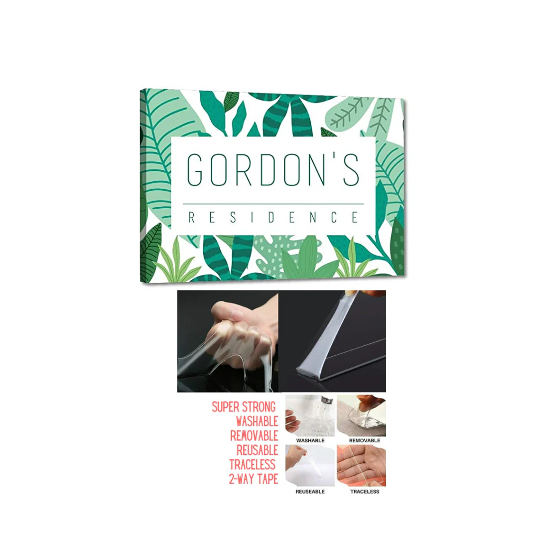 Custom Door Nameplate for Home - Tropical Home Decor Leaves - Image 6