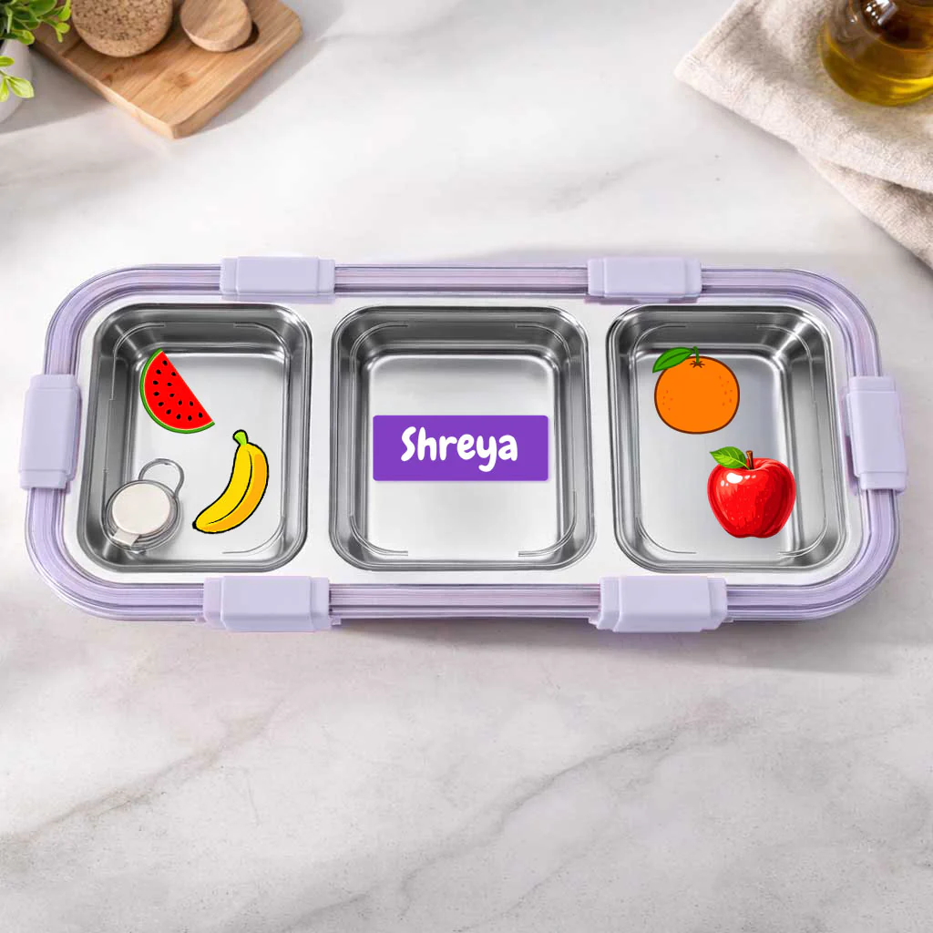 Personalized Insulated Tiffin Box Stainless Steel 3 Compartment Leak-Proof Lunch Box - Image 12