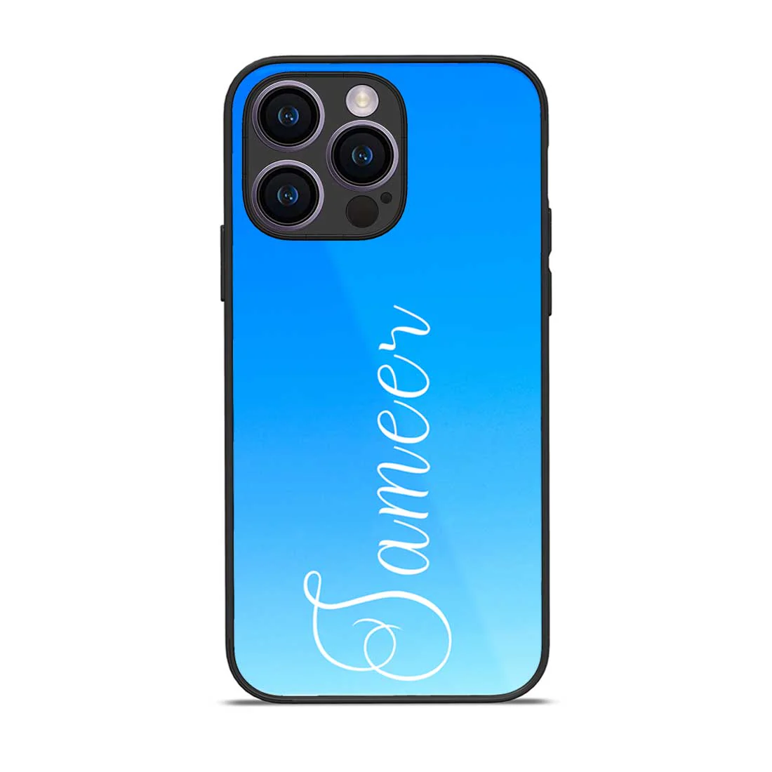 Personalized iPhone 14 Pro Cover Phone Case With Name - Blue Sea - Image 3