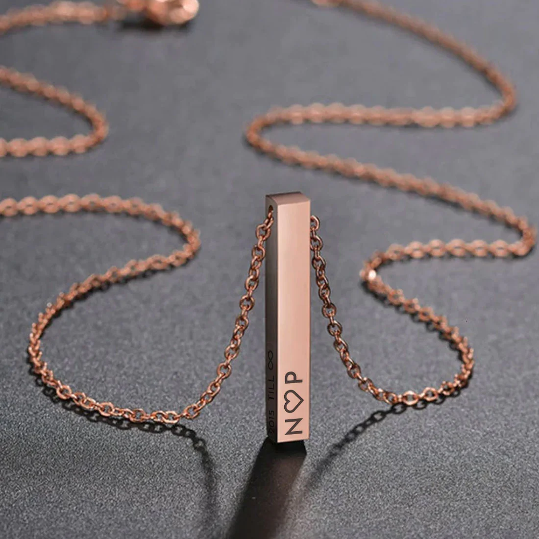 Personalized Jewelery Pendant Engraved Necklace for Her - Infinity - Image 2