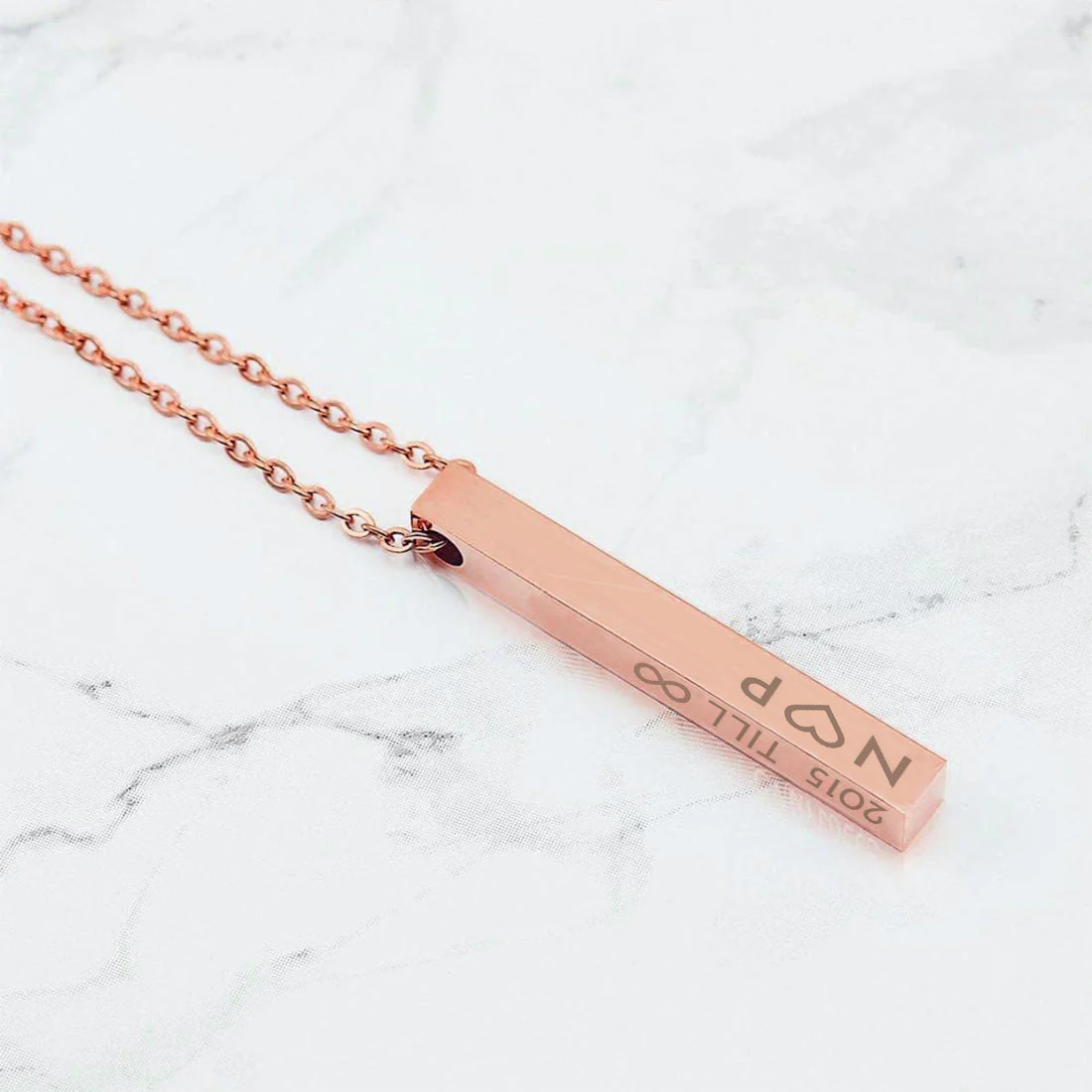 Personalized Jewelery Pendant Engraved Necklace for Her - Infinity - Image 3