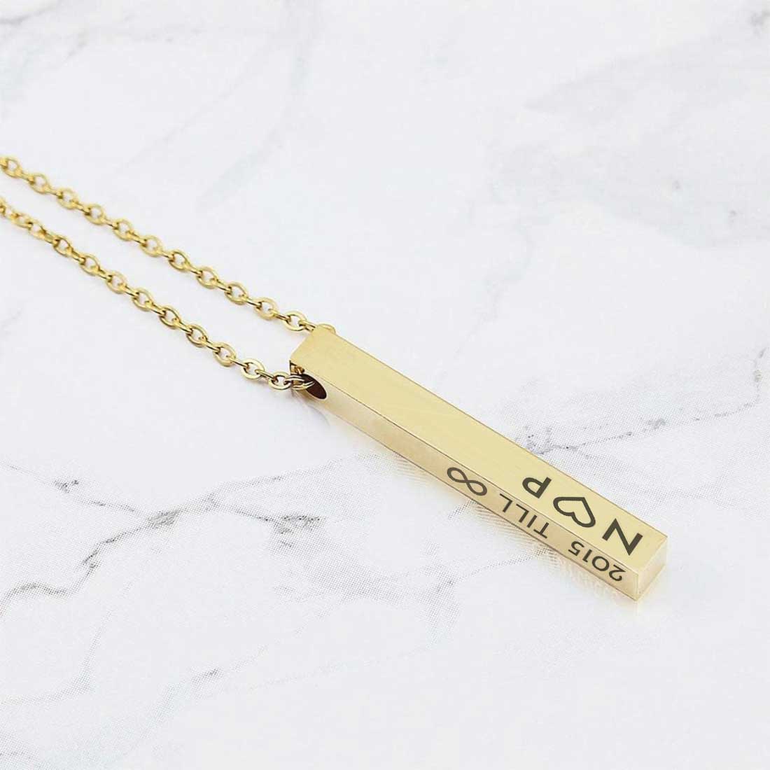 Personalized Jewelery Pendant Engraved Necklace for Her - Infinity - Image 7