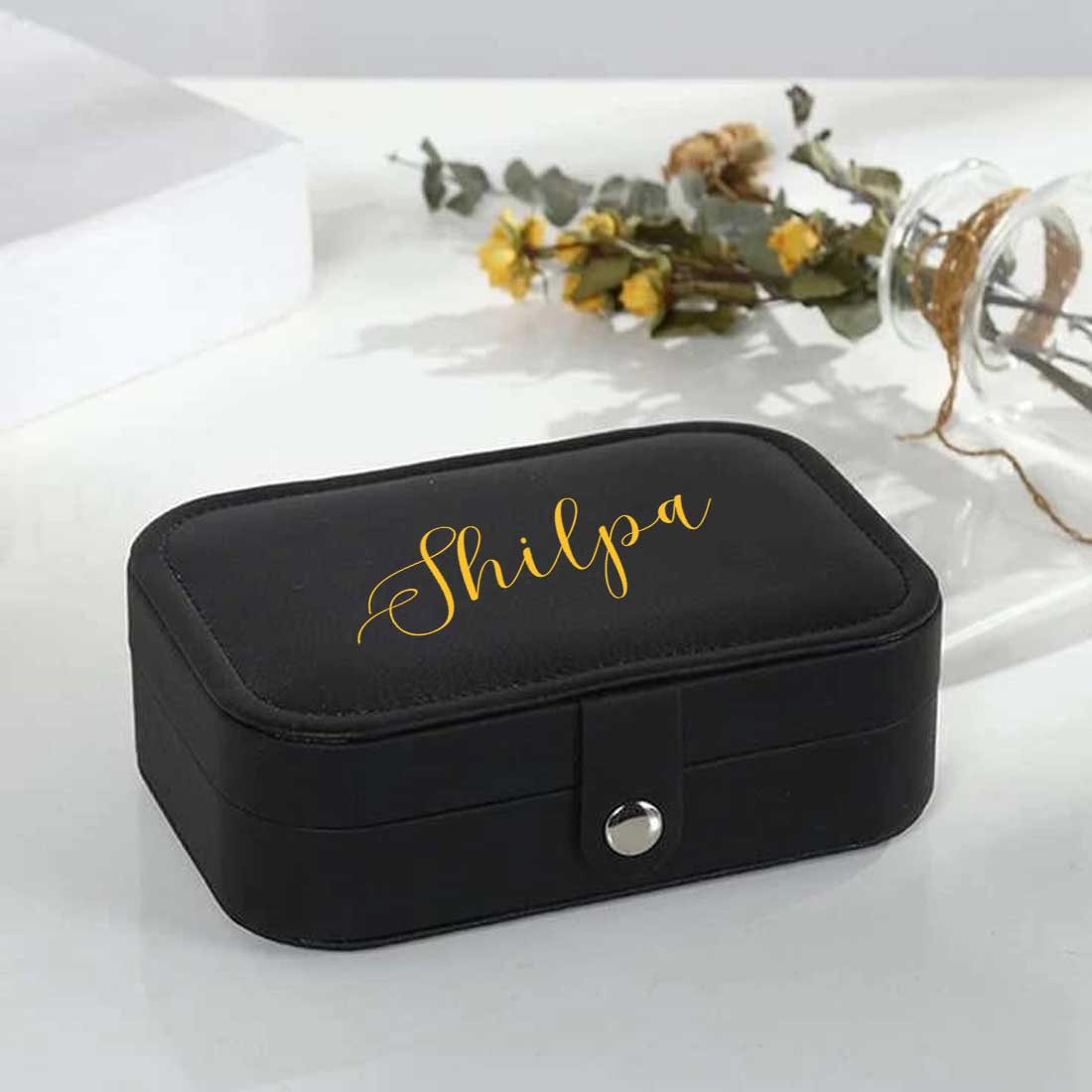 Personalized Jewellery Box Organizer For Travel jewelry Case for Earrings Pendant Rings Necklaces - Add Name - Image 11