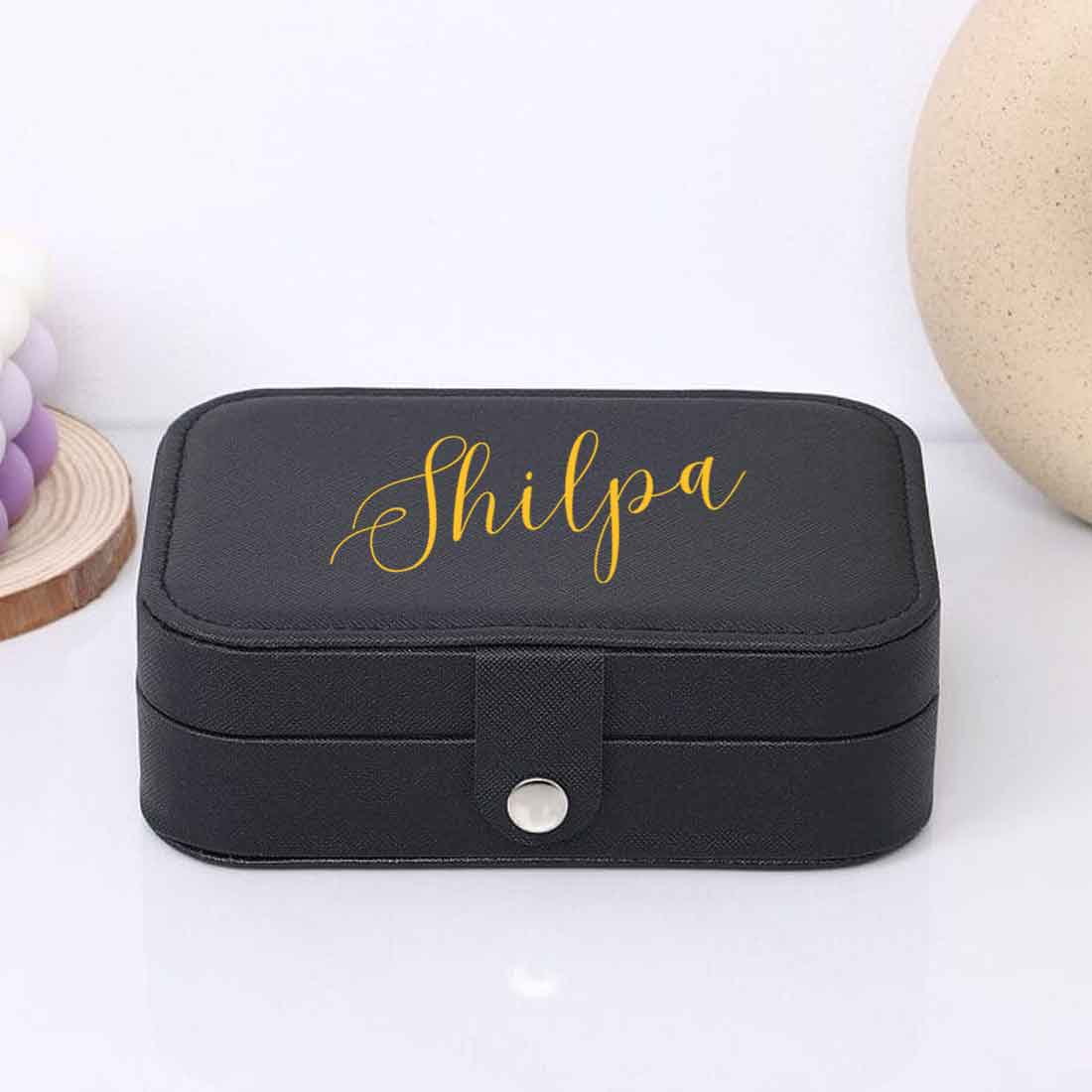 Personalized Jewellery Box Organizer For Travel jewelry Case for Earrings Pendant Rings Necklaces - Add Name - Image 8