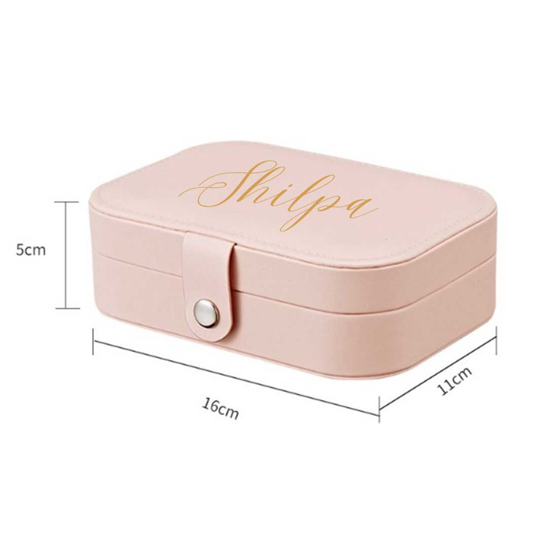 Personalized Jewellery Box Organizer For Travel jewelry Case for Earrings Pendant Rings Necklaces - Add Name - Image 9