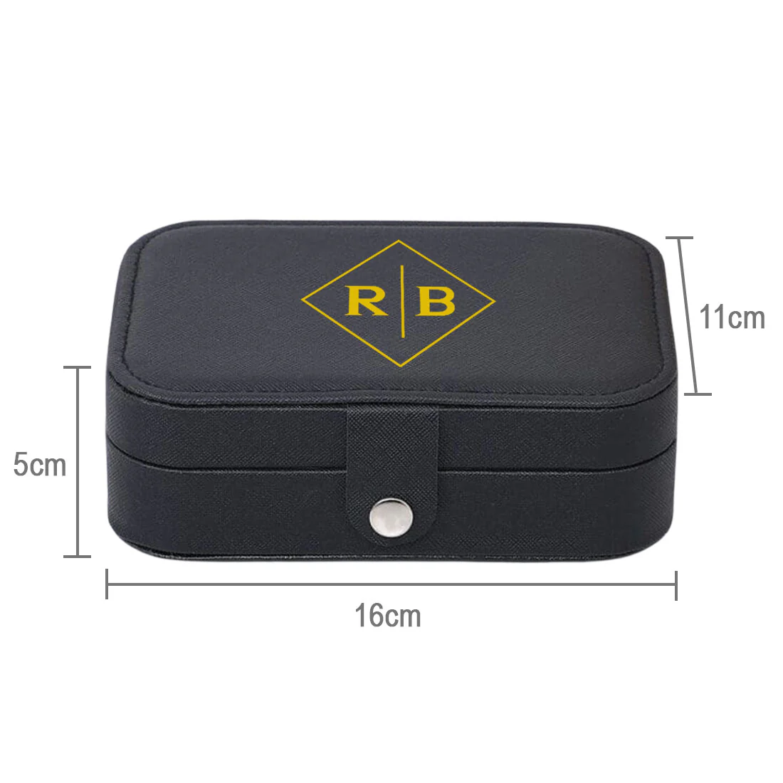 Personalized Jewellery Box Monogrammed Portable Travel Trinklet Organizer for Women - Image 10