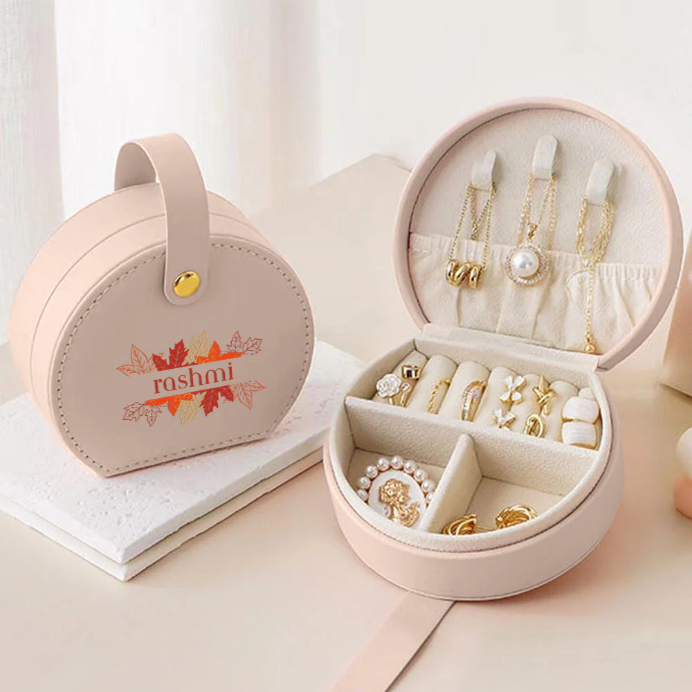 Personalized Jewelry Box for Women, Earring, Ring, Necklace - Cute Jewellery Organizer - Image 5