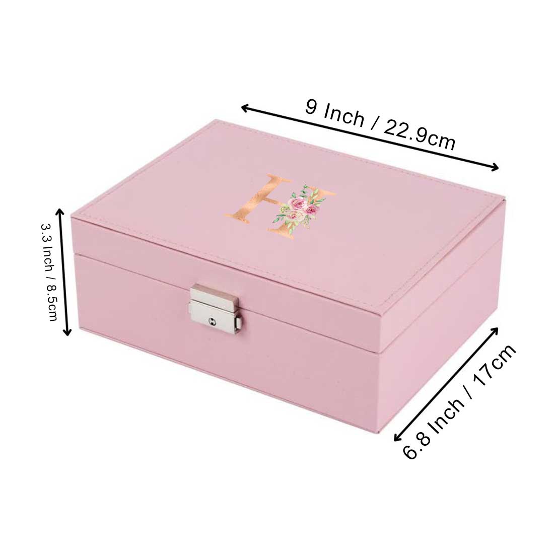 Personalized Jewelry Box Organizer with Initial Monogram – Elegant & Secure Storage Solution - Image 4