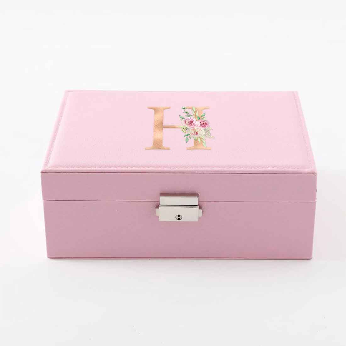 Personalized Jewelry Box Organizer with Initial Monogram – Elegant & Secure Storage Solution - Image 7