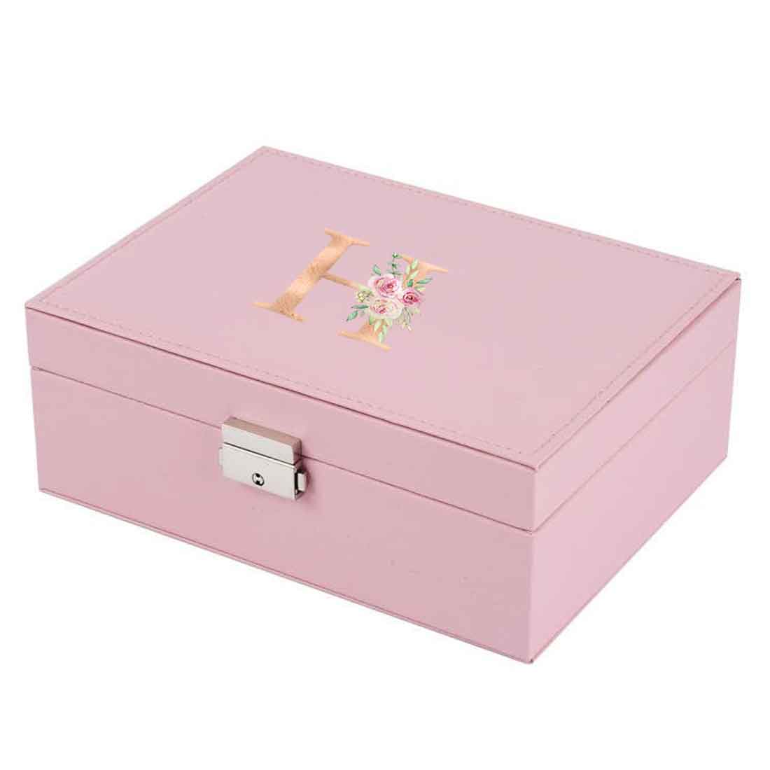 Personalized Jewelry Box Organizer with Initial Monogram – Elegant & Secure Storage Solution - Image 8