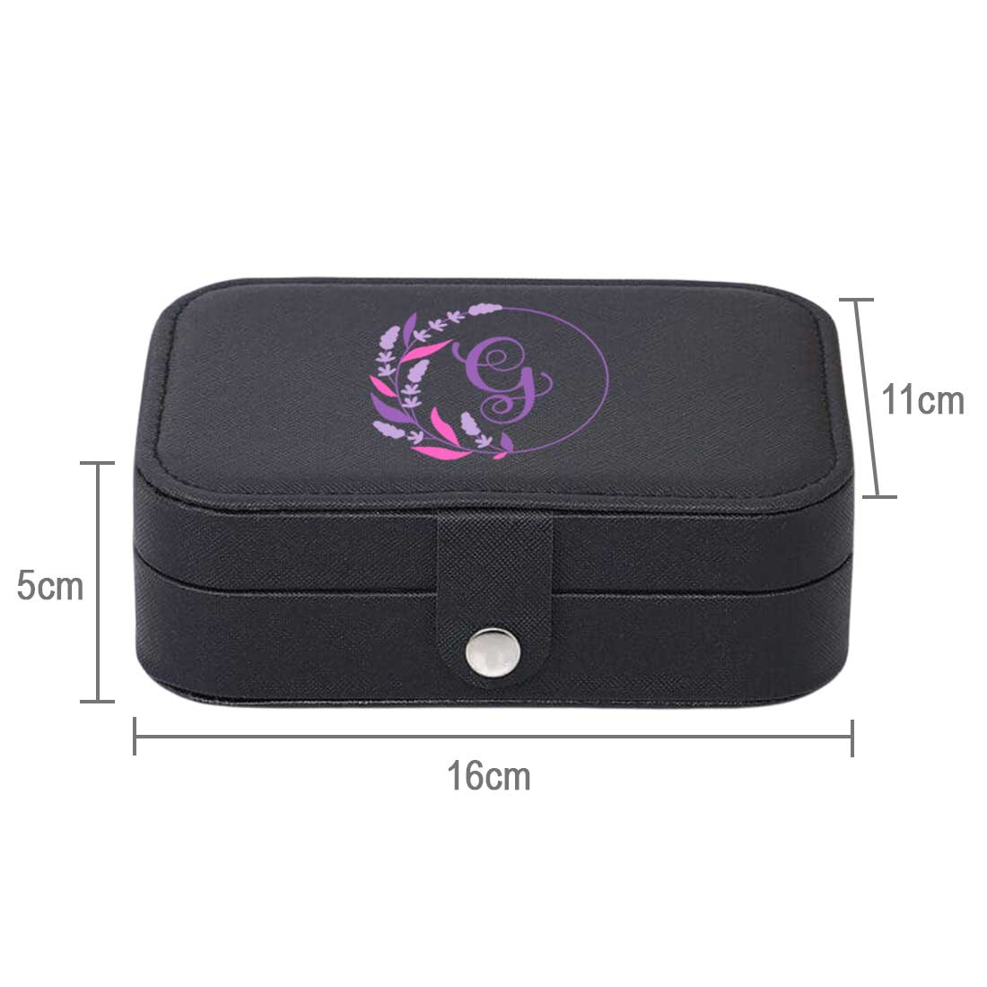 Personalized Jewelry Organizer Pouch for Women Storage Case for Rings Earrings and Pendants - Pink Monogram - Image 9