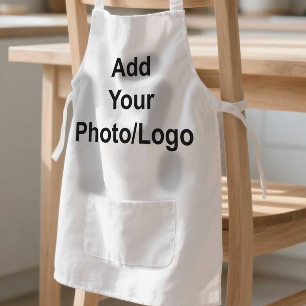 Personalized Kids Chef Apron - Add Your Photo / Logo - Image 2