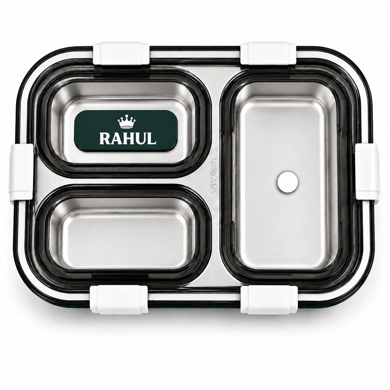 Personalized Kids Stainless Steel Lunch Box – 3-Compartment Leak-Proof - Image 10
