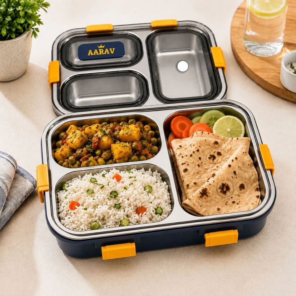 Personalized Kids Stainless Steel Lunch Box – 3-Compartment Leak-Proof - Image 11