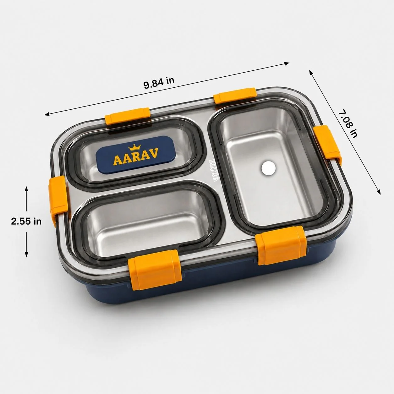 Personalized Kids Stainless Steel Lunch Box – 3-Compartment Leak-Proof - Image 14