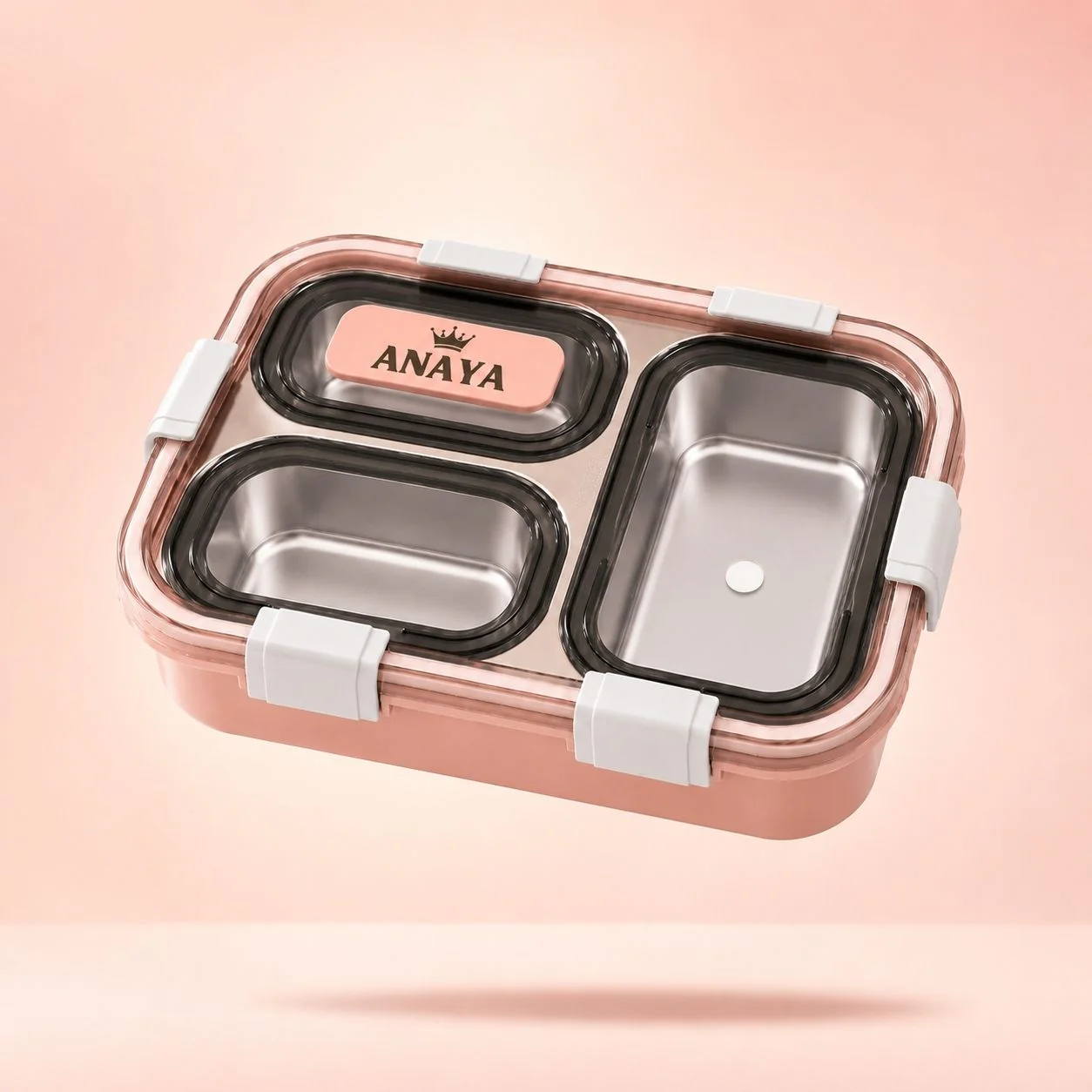 Personalized Kids Stainless Steel Lunch Box – 3-Compartment Leak-Proof - Image 3