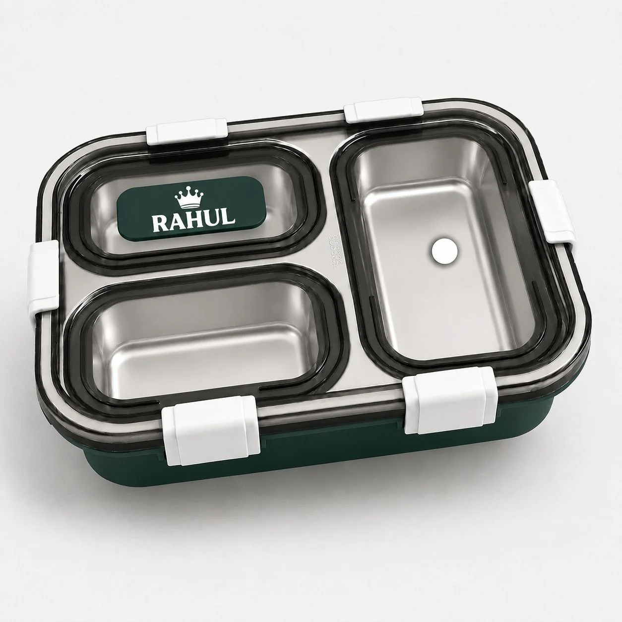 Personalized Kids Stainless Steel Lunch Box – 3-Compartment Leak-Proof - Image 9