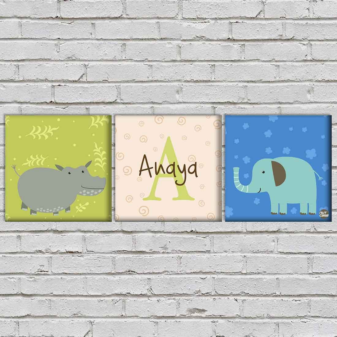 Nursery Wall Decor -Rhinoceros and Elephant - Image 3