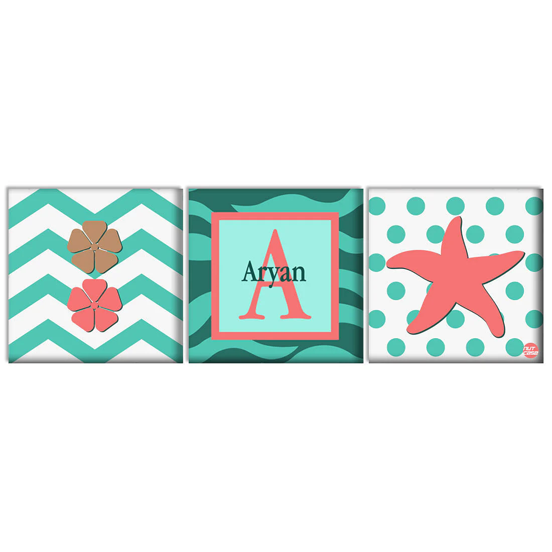 Personalized Nursery Wall Art -Flower and Starfish - Image 3